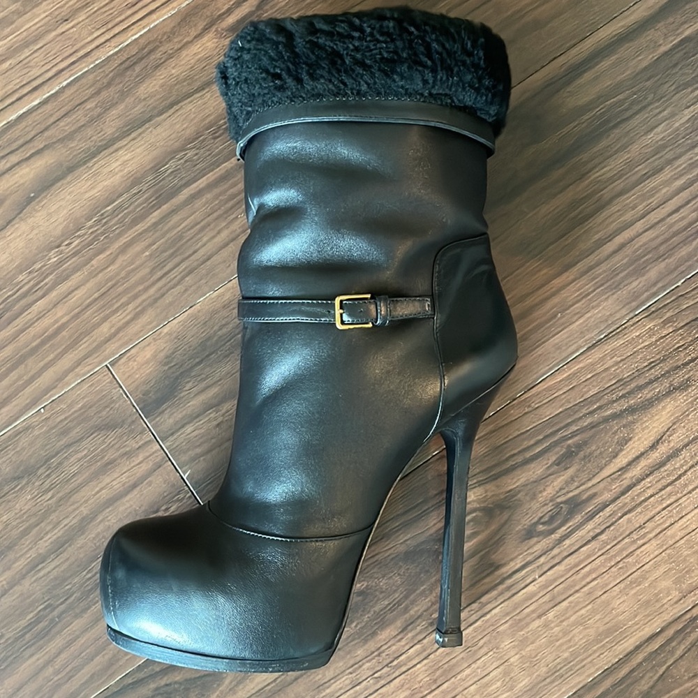 Authentic Black Yves Saint Laurent boots